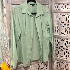 Mint green cotton blouse